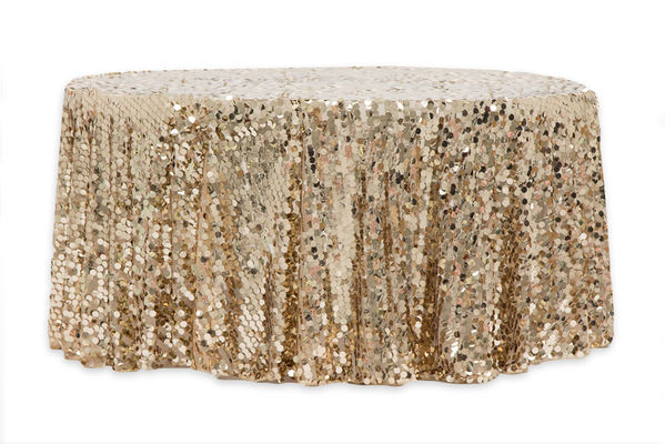 120 Customize Round Large Payette Sequin Tablecloth For Sale