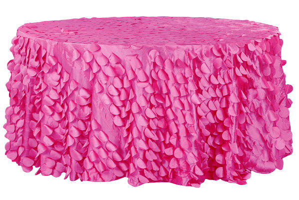 132 Customize Petal Circle Taffeta Round Tablecloth Cheap
