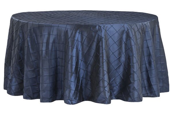 Wholesale 132" Customize Round Pintuck Taffeta Tablecloths