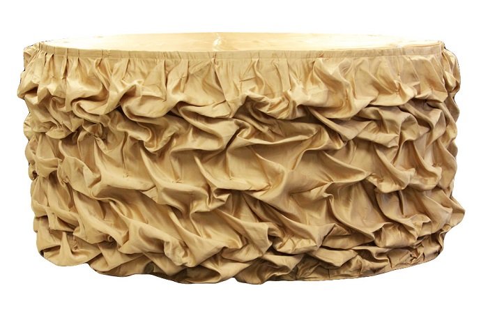 Fancy Gathering Table Skirt Wedding Table Cloth Wholesale