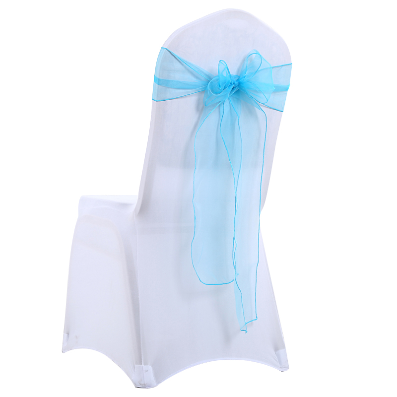 Professional organza chair sash for wedding decoration chair bow
