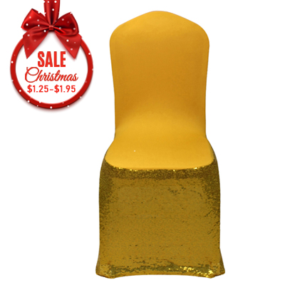 Fancy lycra banquet gold chair cover for wedding, chair covers factory in china spandex