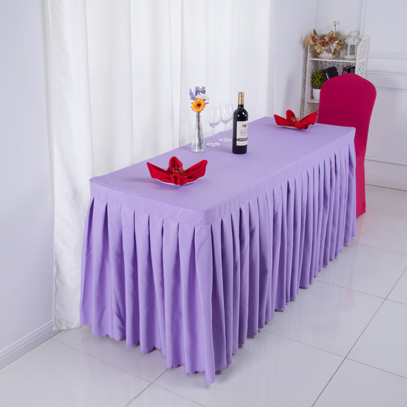 Customized Table Skirt with Box Pleats