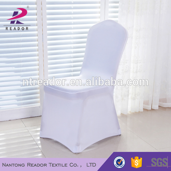 factory wedding chair cover banquet spandex chair cover flat front 