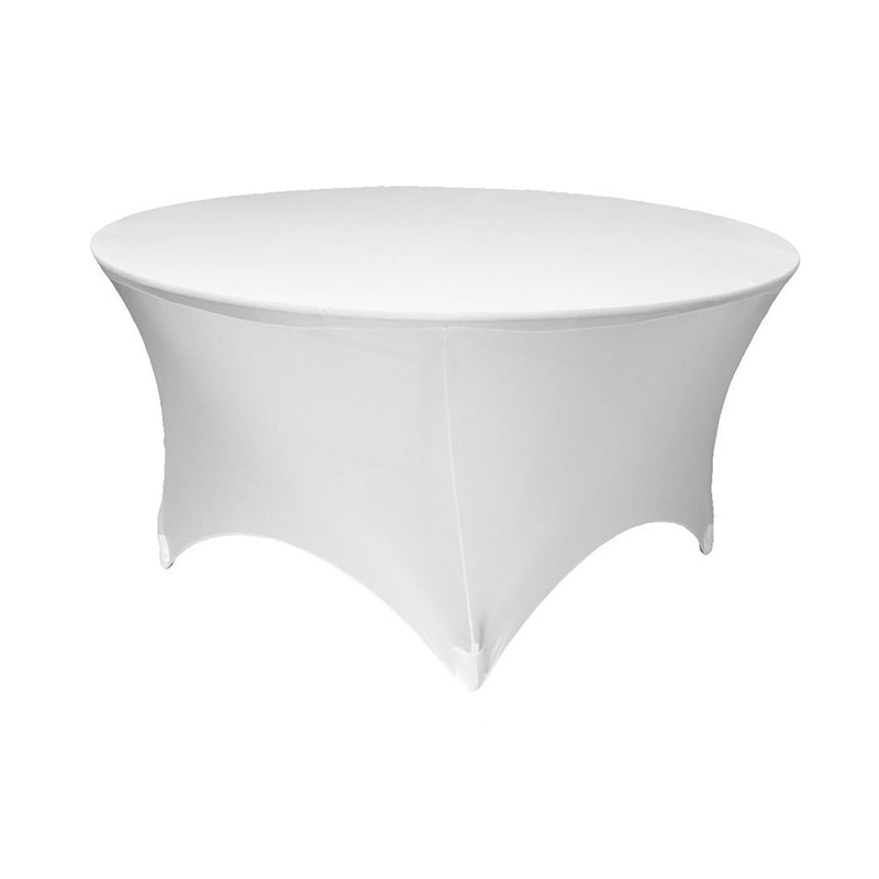 White spandex round table cloth factory