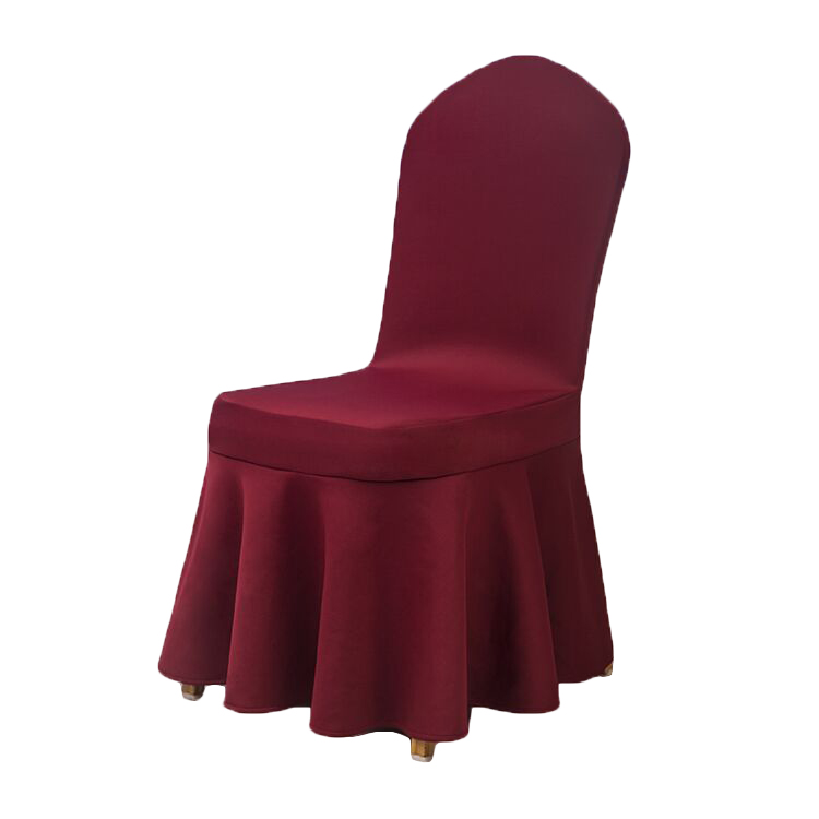 Wholesale spandex ruffled white slipcover chair covers for weddings party