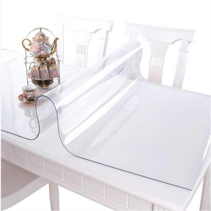 PVC Table Cover Transparent Tablecloth Rectangle Protector Desk Pad Soft Glass Dining Top Table Cloth Plastic Mat