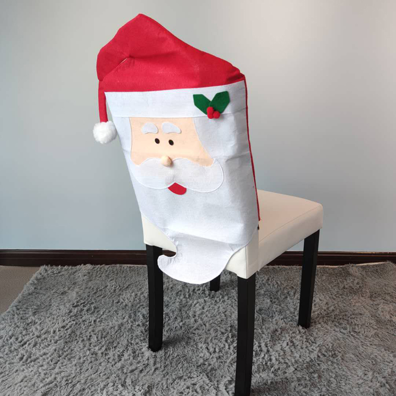 christmas printed dining chair cover