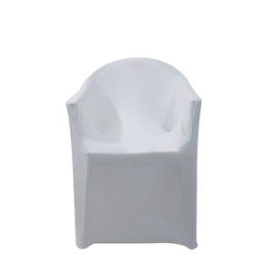 White stretch spandex wedding chair covers with arms
