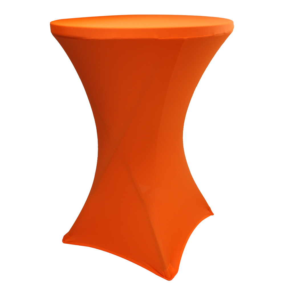 Wholesale orange cocktail spandex table cover china round best table cloth outdoor