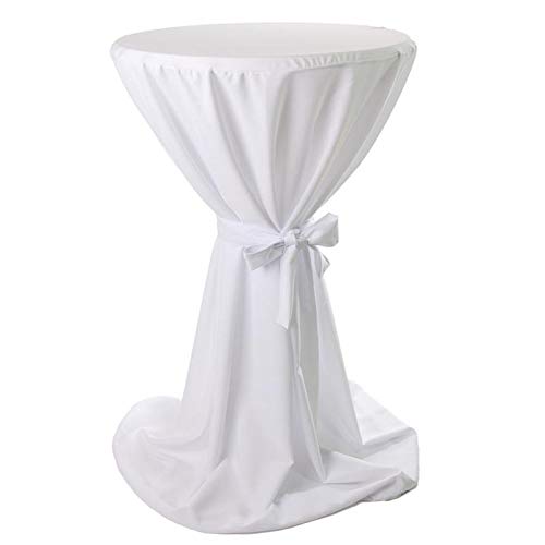 Wholesale spandex cocktail table cover with elastic feet round tablecloths