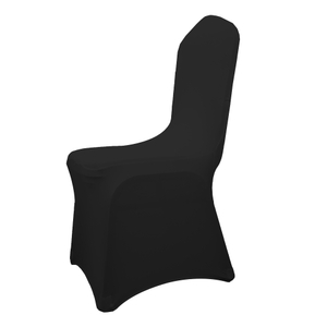 165 or 190 GSM Black Stretch Spandex Banquet Chair Cover With Foot Pockets