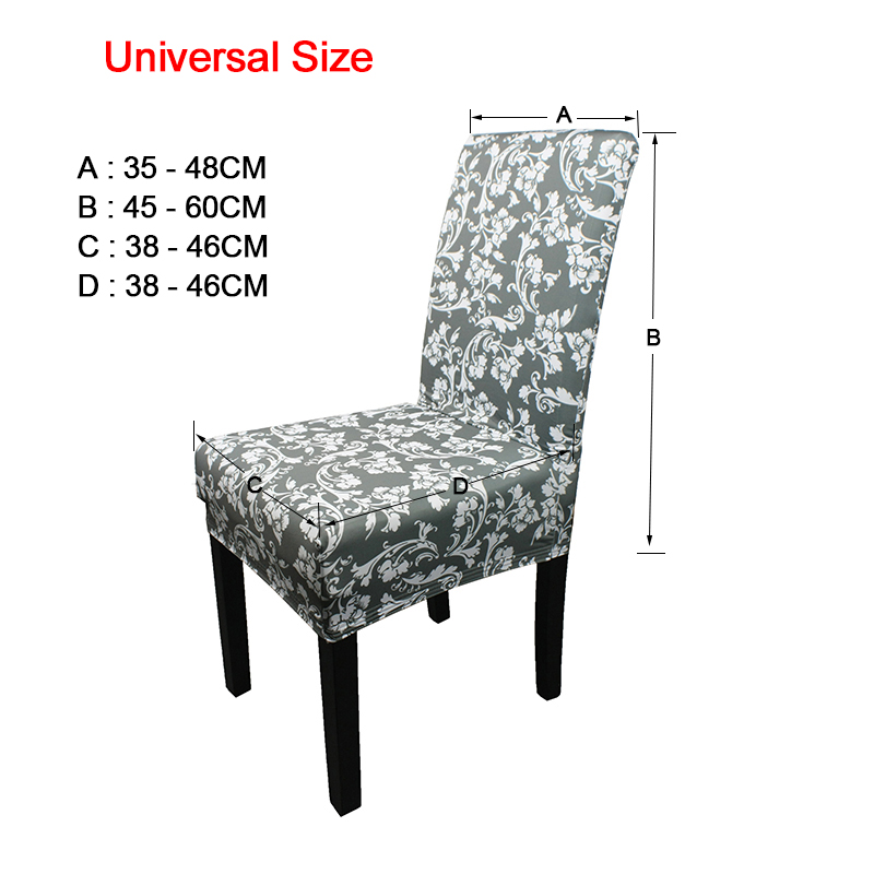 Wholesale Floral Printing Stretch Spandex Dining Room Chair Slipcovers Covers for Wedding Banquet 